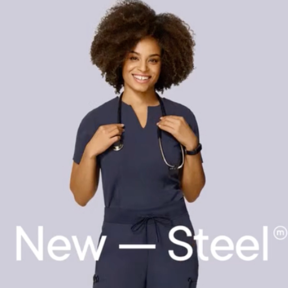 Mandala  Women's Scrubs- Steel gray SMALL